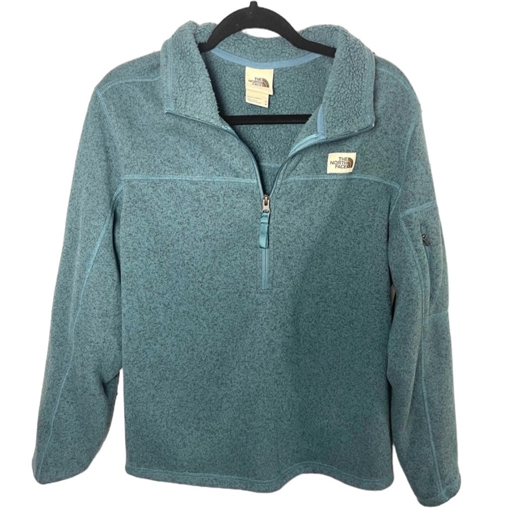The North Face Jacket quarter zip Medium pullover.  Green